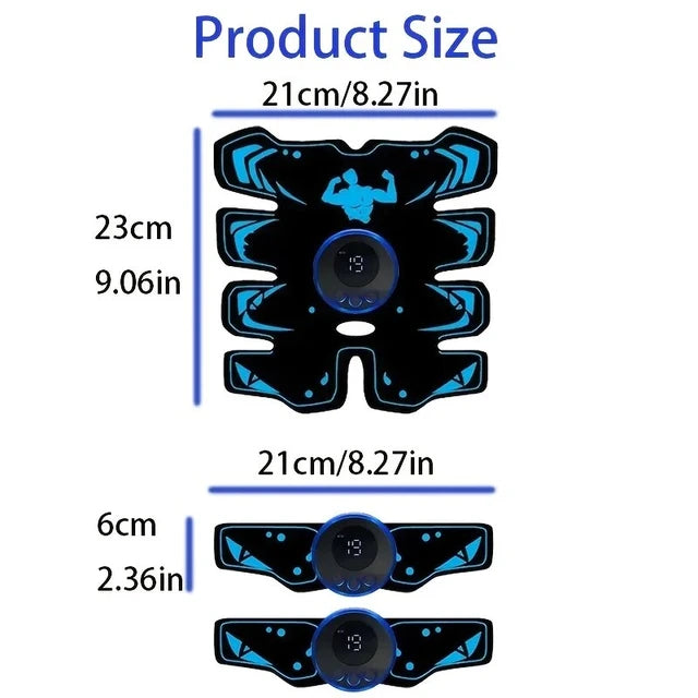 Abdominal Training Electric Body Slim Muscle Stimulator with USB Rechargeable Wireless Device