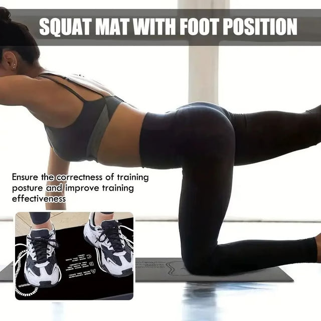 Fitness Squat Target Mat Exercise Posture Correction Rug for Home Gym Workout