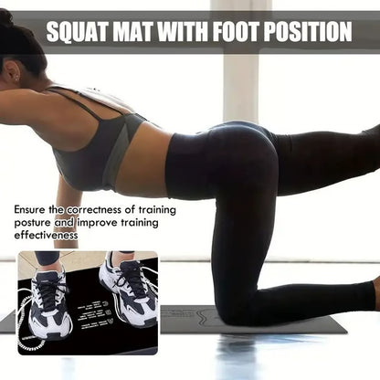 Fitness Squat Target Mat Exercise Posture Correction Rug for Home Gym Workout