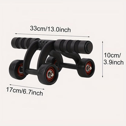 Abdominal Exercise Wheel – Four Wheels for Stability – Home Gym Fitness Equipment, Core Strengthening and Abs Toning