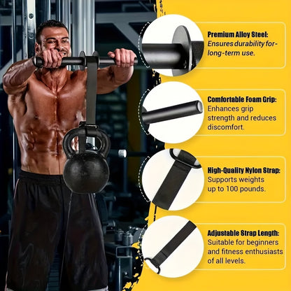Muscle Training Stick, Iron Wrist Forearm Strengthener, Strength Equipment, Outdoor Sports Gear, Black Universal Size