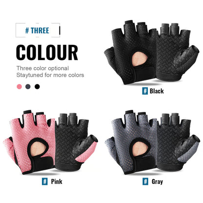 Womens Breathable Gym & Anti Slip Cycling Gloves Half Finger Workout & Breathable Gym Gloves
