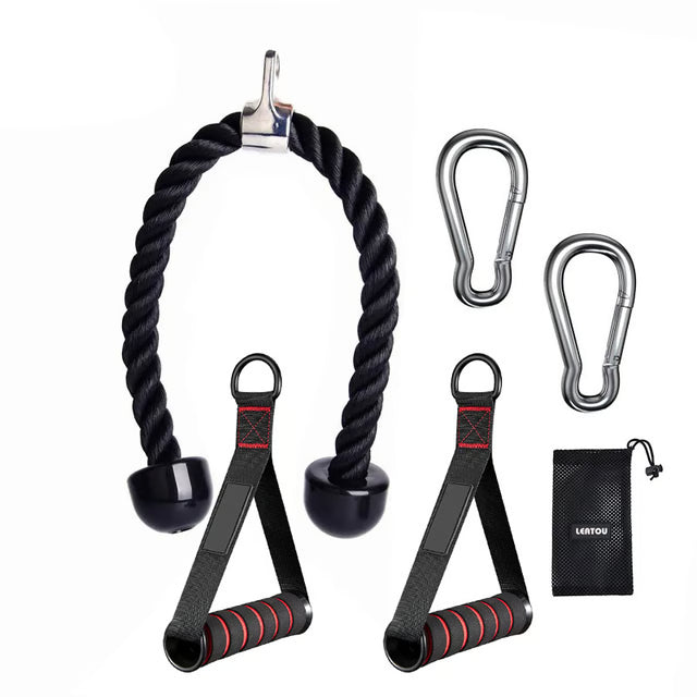 Fitness Tension Rope Triceps Lowering Rope Face Pull Handles Push Set For Back Shoulder Triceps Gym Accessories