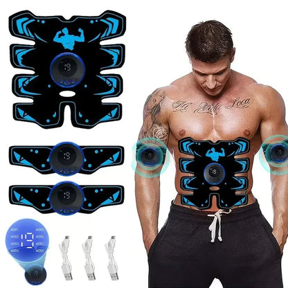 Abdominal Training Electric Body Slim Muscle Stimulator with USB Rechargeable Wireless Device