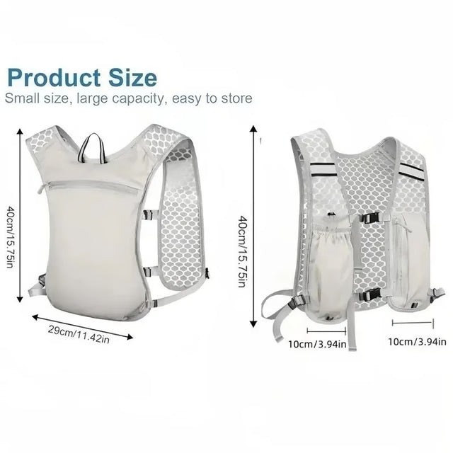 Reflective Night Running Backpack Lightweight Waterproof Running Vest