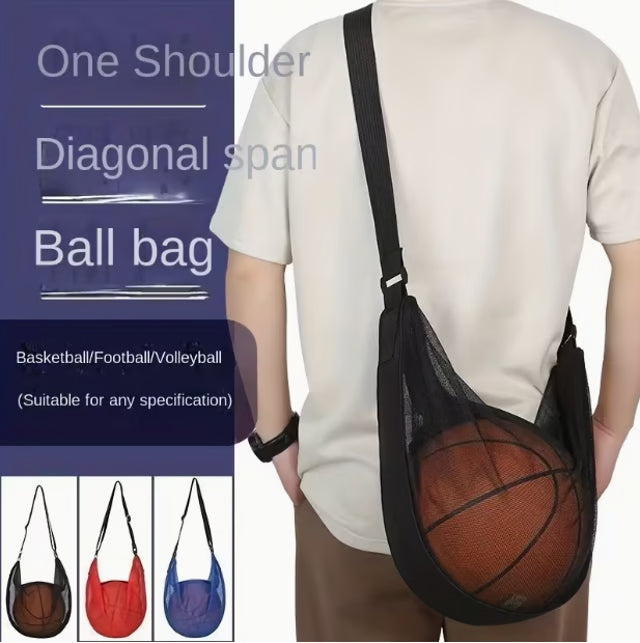 Portable Basketball Bag Crossbody Ball Storage Bag for Basketball, Soccer, Volleyball & Bowling