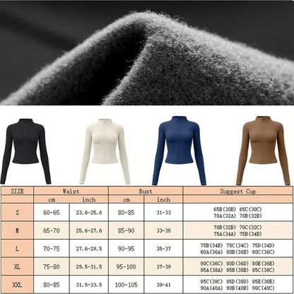 Aiithuug Slim-Fit Winter Fleece Running Jacket