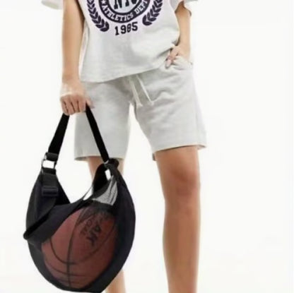 Portable Basketball Bag Crossbody Ball Storage Bag for Basketball, Soccer, Volleyball & Bowling
