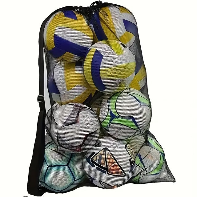 Portable Large Capacity Ball Storage Bag with Shoulder Strap for Basketball Football Sports Gear