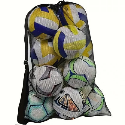 Portable Large Capacity Ball Storage Bag with Shoulder Strap for Basketball Football Sports Gear