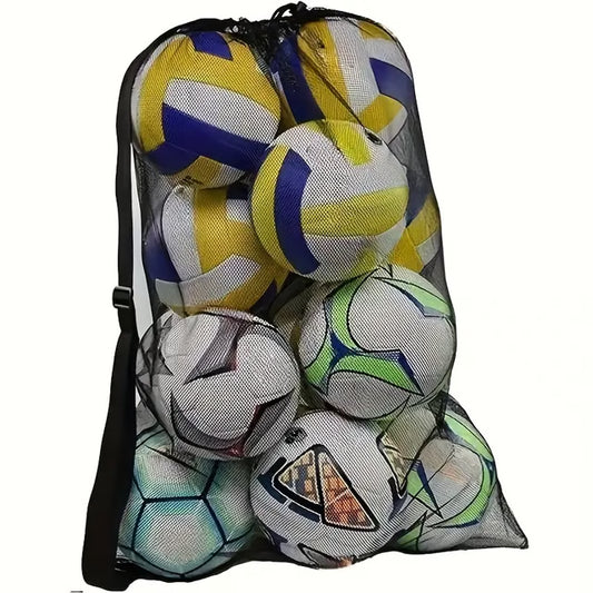 Portable Large Capacity Ball Storage Bag with Shoulder Strap for Basketball Football Sports Gear