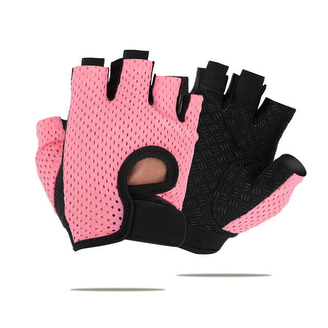 Womens Breathable Gym & Anti Slip Cycling Gloves Half Finger Workout & Breathable Gym Gloves